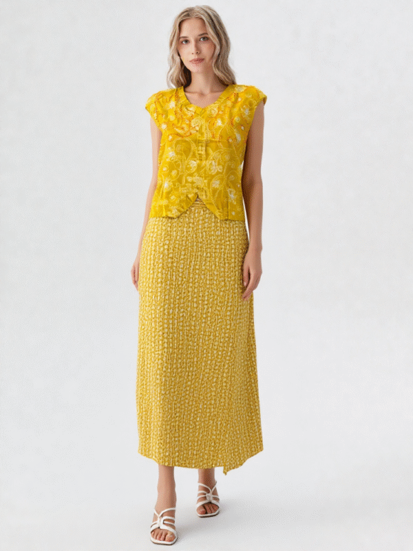 Printed Pencil Skirt Set